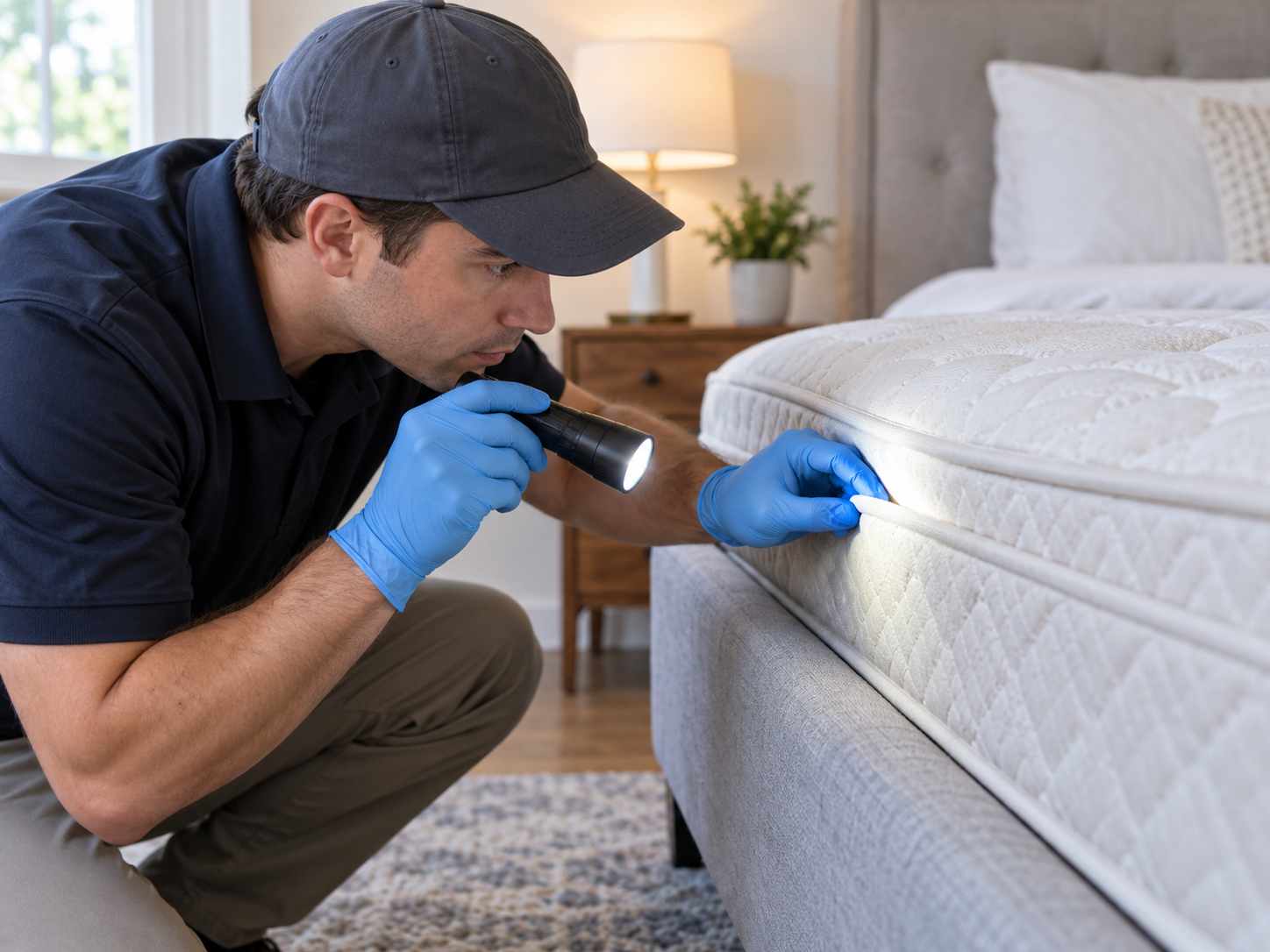 Editorial image showing bed bug treatment context